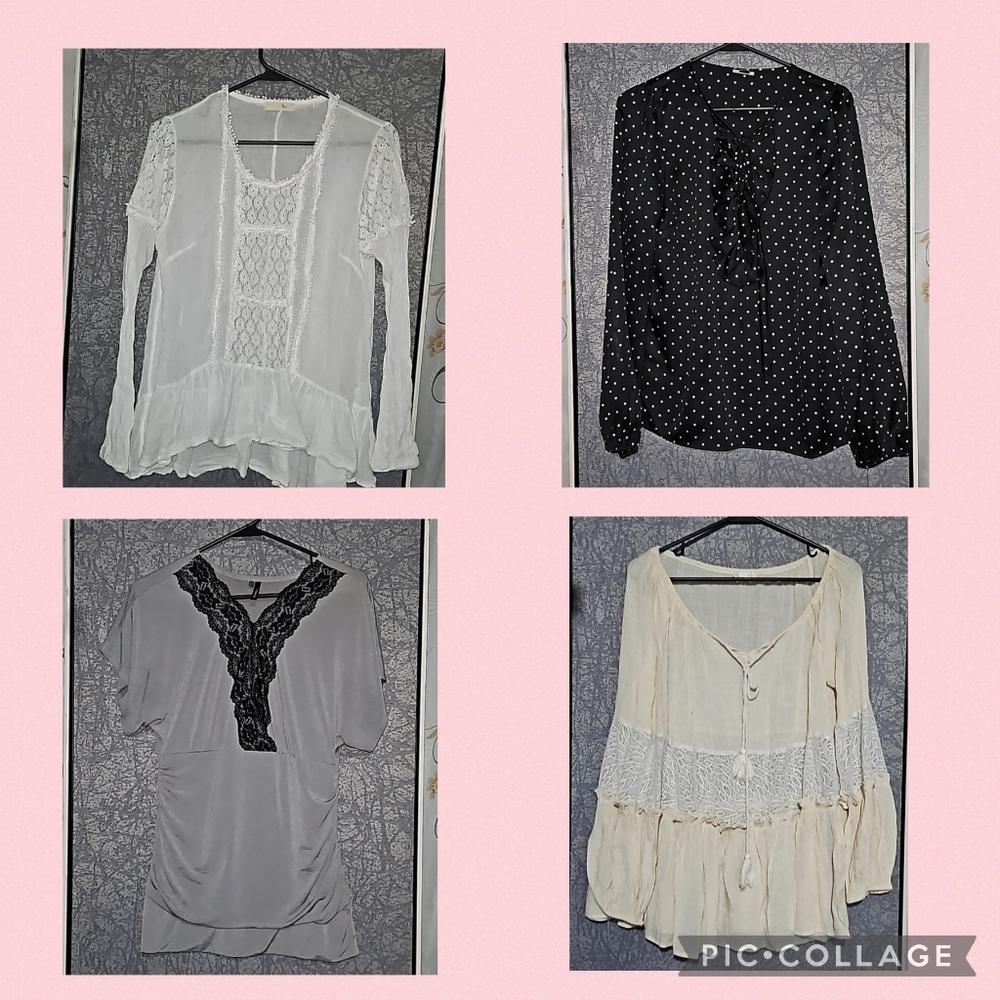 Lot of 4 Medium size blouses from different Brand